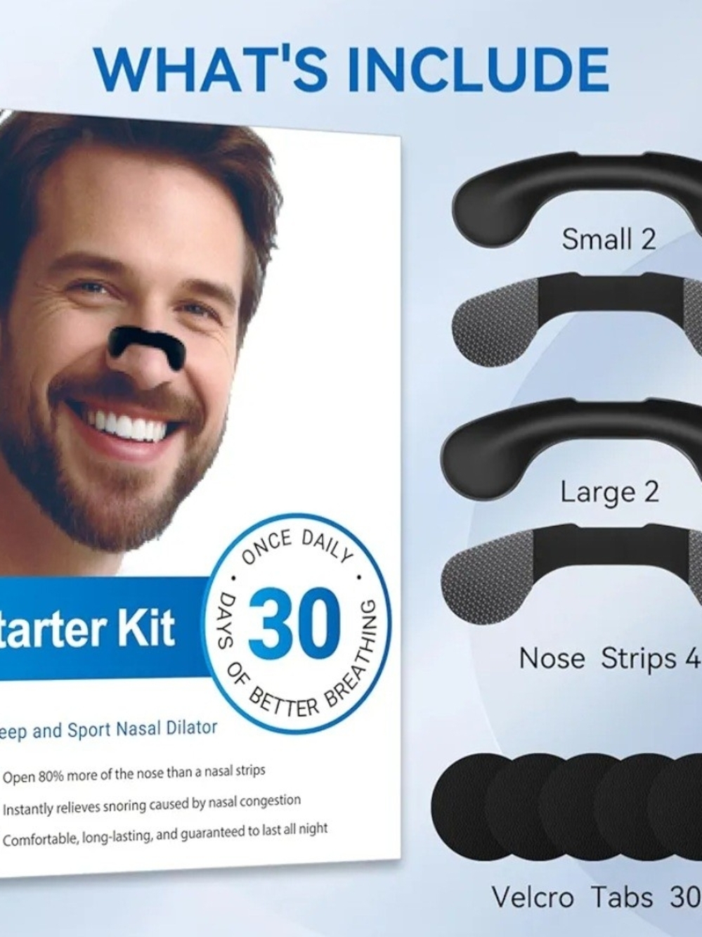 Breathe Nasal Strips, Extra Strength Nose Strips for Breathing, Snoring Solution